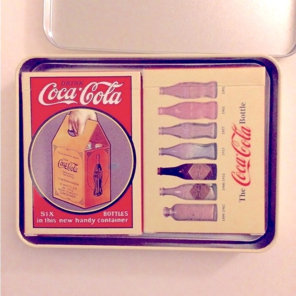 New Coca Cola Playing Cards in Tin New - Picture 1 of 3